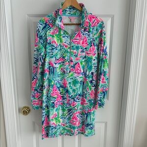 Lilly Pulitzer Tropical Print dress with Pink and Green